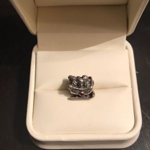 Pandora charm sleigh with red stone